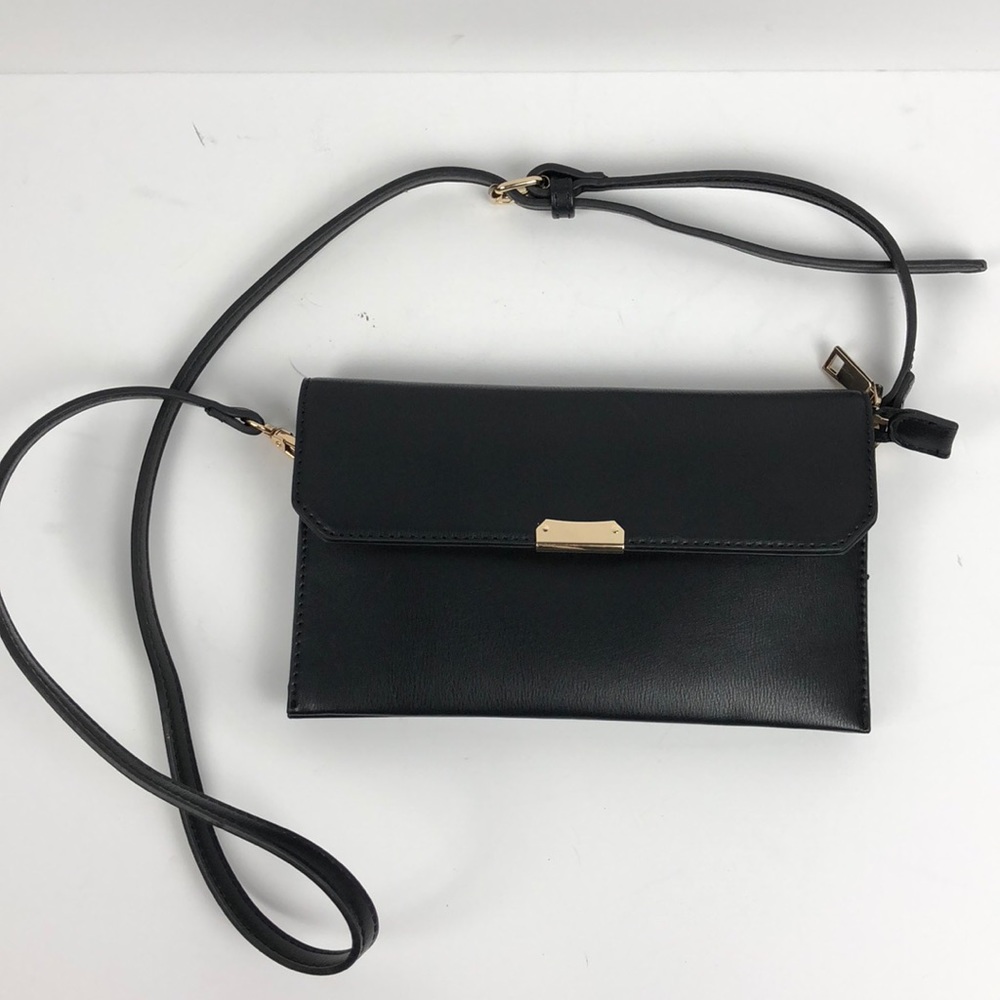 Crossbody Handbag Vegan Leather Black
